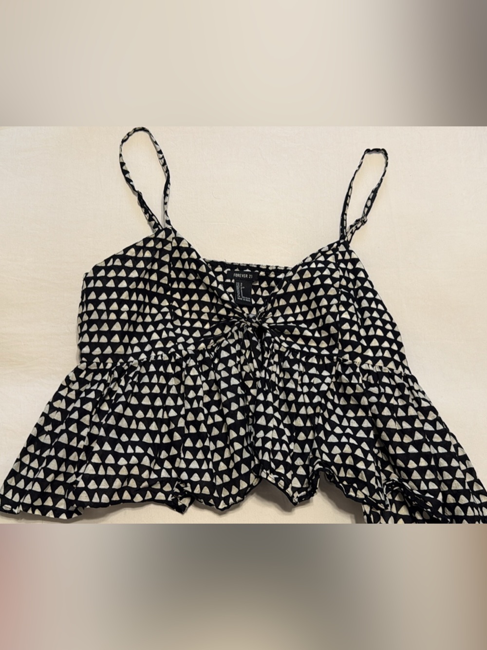 Black & White Triangle Print tank top